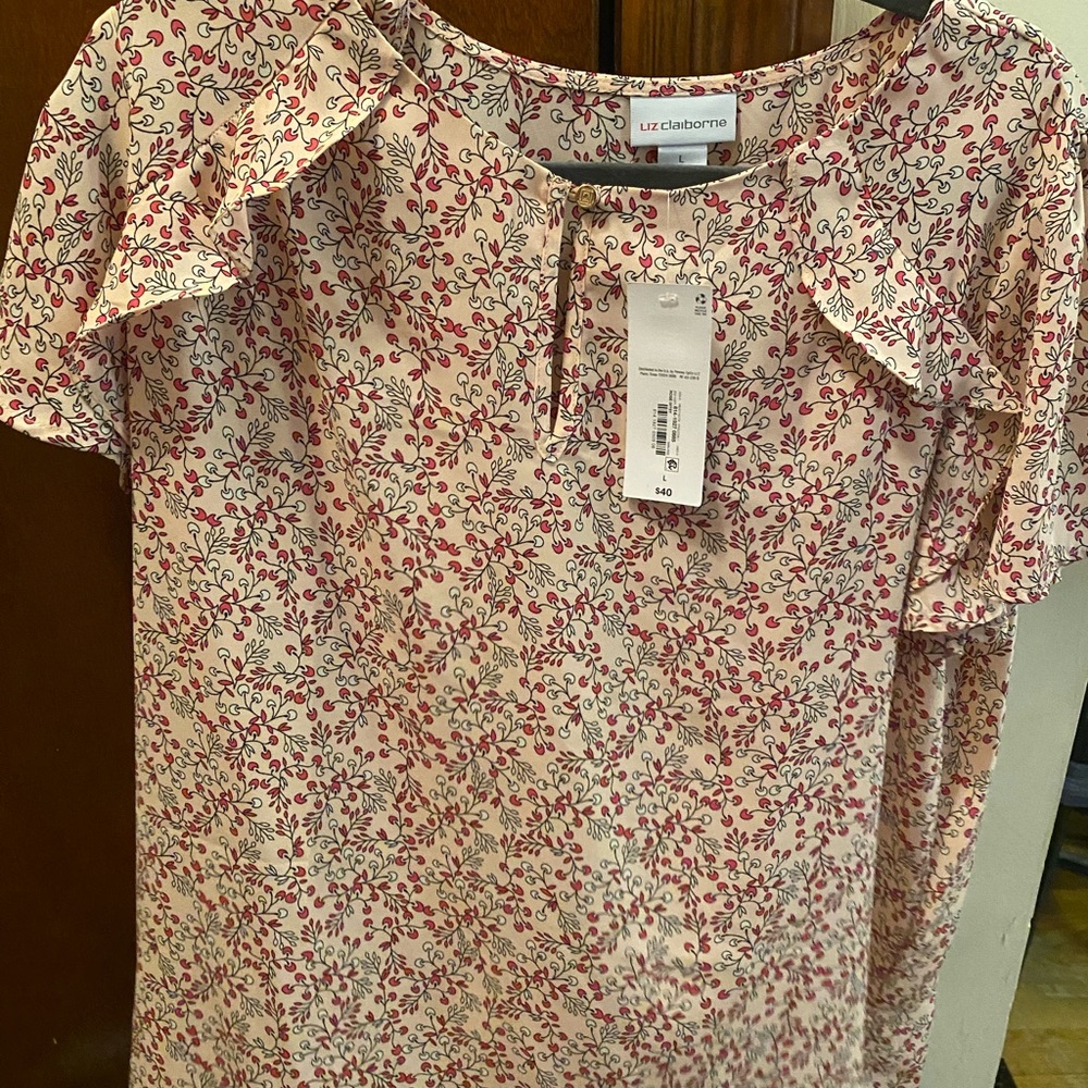 Liz Claiborne Women's Floral Top - Pink